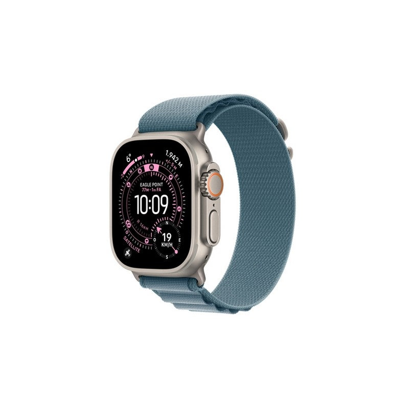 Apple Watch Ultra 3GPS + Cellular49mmNatural Titanium Case with Blue/Bright Blue Trail Loop - S/M