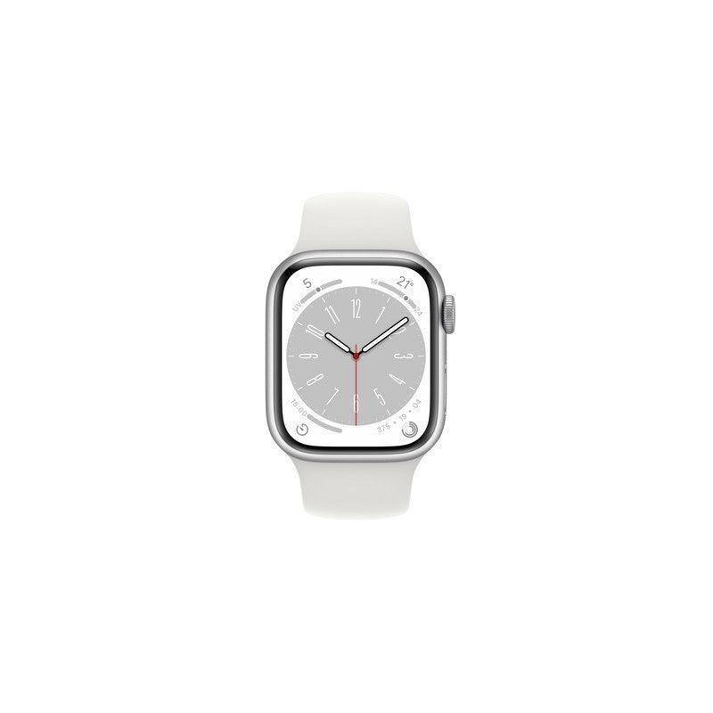 Apple Watch Series 8 GPS + Cellular 41mm - Cassa in alluminio argento con cinturino Sport bianco