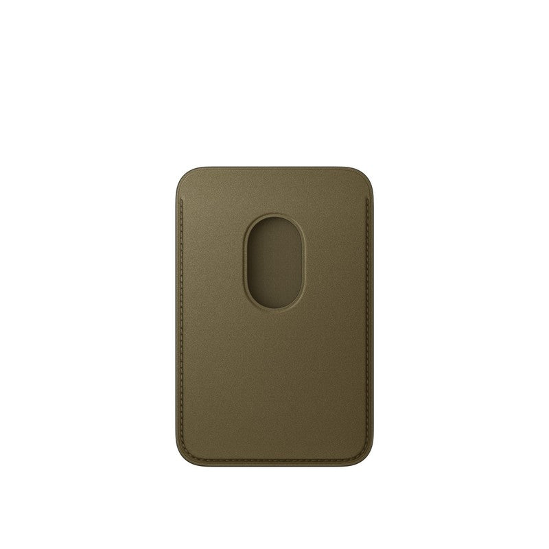 Portafoglio MagSafe in tessuto FineWoven per iPhone - Verde olivo