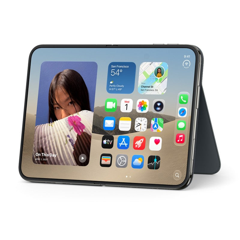 Custodia Folio per iPhone Duo con supporto - Blu marino