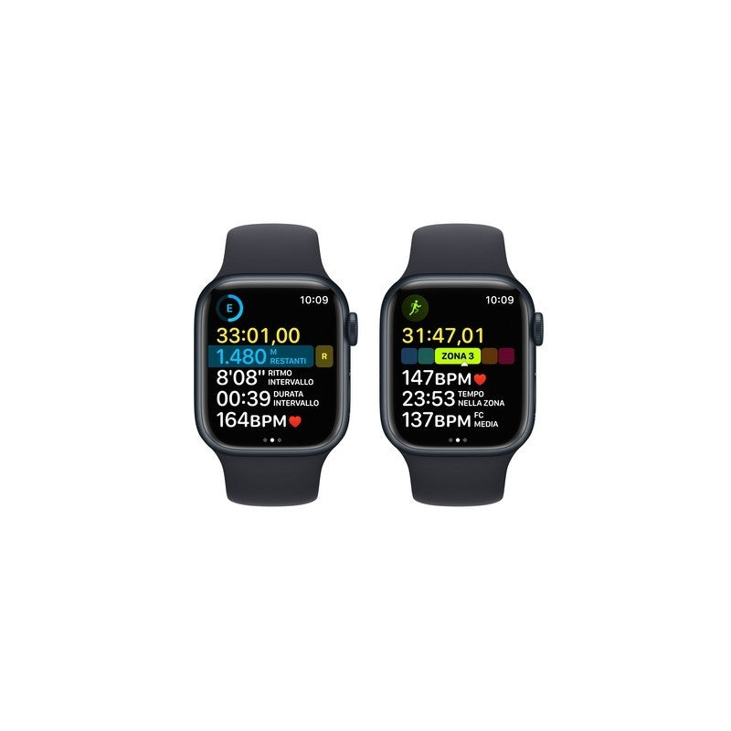 Apple Watch Series 8 GPS + Cellular 41mm - Cassa in alluminio mezzanotte con cinturino Sport mezzanotte