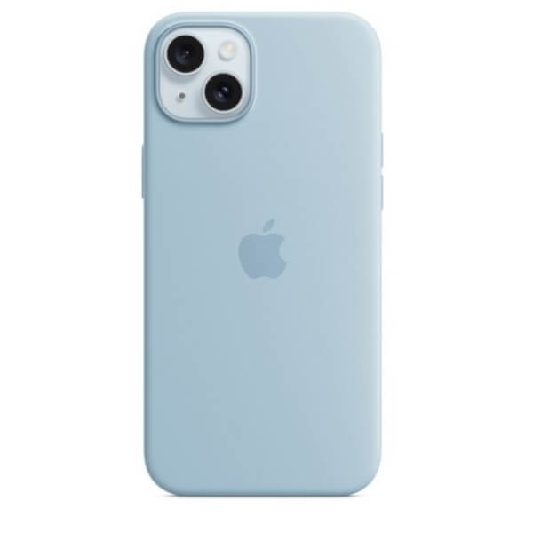 IPHONE 15 PLUS SILICONE CASE CON MAGSAFE \\ BLU CHIARO