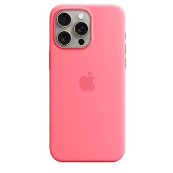 CUSTODIA IN SILICONE IPHONE 15 PRO CON MAGSAFE \\ ROSA