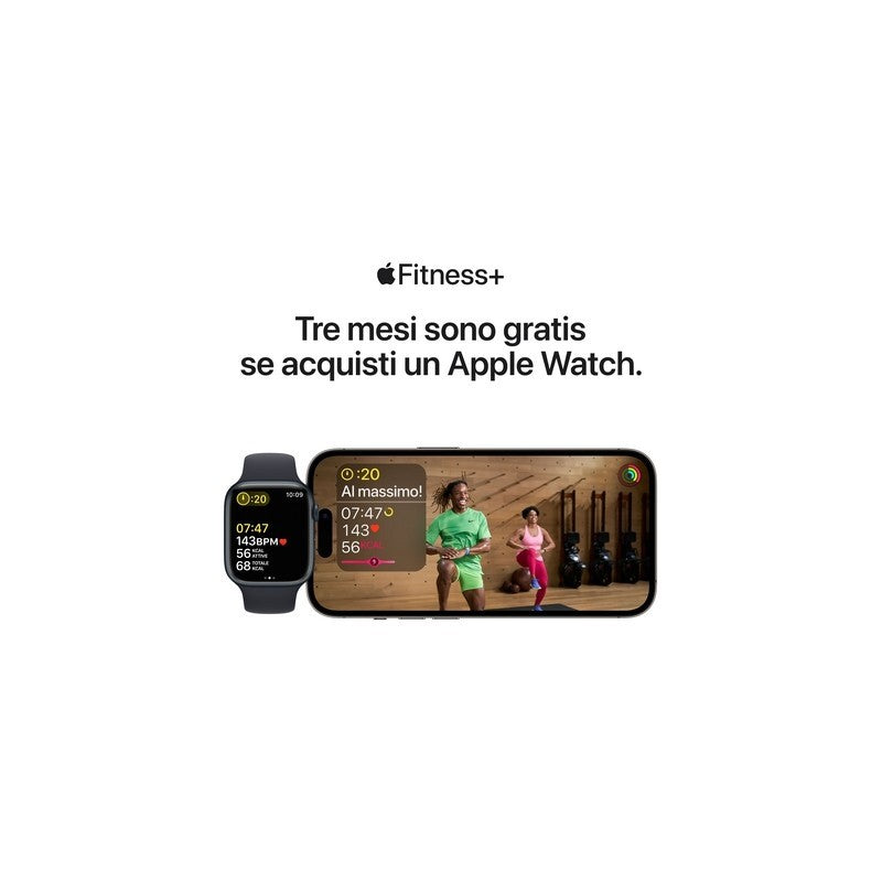 Apple Watch Series 8 GPS + Cellular 41mm - Cassa in alluminio argento con cinturino Sport bianco