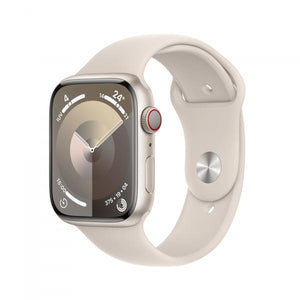 APPLE WATCH SERIES9 GPS + CELLULAR 45MM STARLIGHT ALUMINIUM CASE WITH STARLIGHT SPORT BAND - S/M