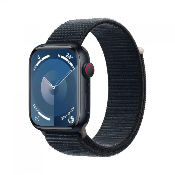 APPLE WATCH SERIES9 GPS + CELLULAR 45MM MIDNIGHT ALUMINIUM CASE WITH MIDNIGHT SPORT LOOP