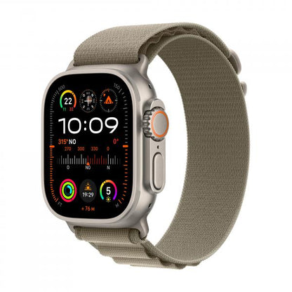 APPLE WATCH ULTRA 2 GPS + CELLULAR, 49MM TITANIUM CASE WITH OLIVE ALPINE LOOP - MEDIUM