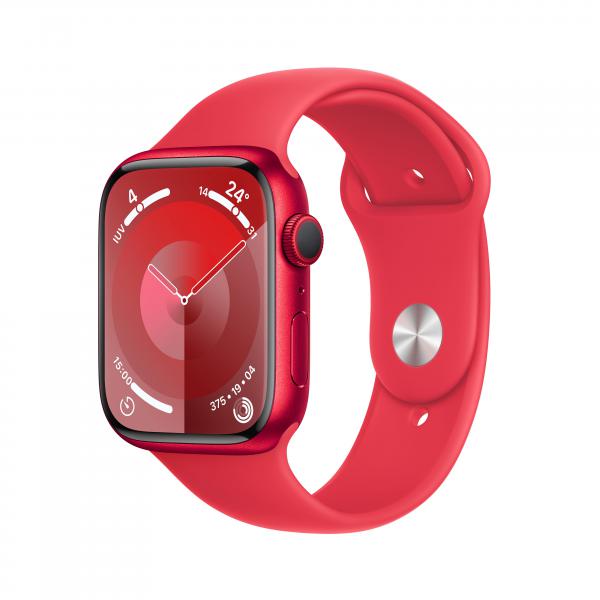 APPLE WATCH SERIES 9 GPS 45MM (PRODUCT)RED ALUMINIUM CASE WITH (PRODUCT)RED SPORT BAND - M/L