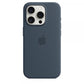 Custodia in Silicone per iPhone 15 Pro con MagSafe - Blu Tempesta