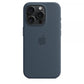 Custodia in Silicone per iPhone 15 Pro con MagSafe - Blu Tempesta