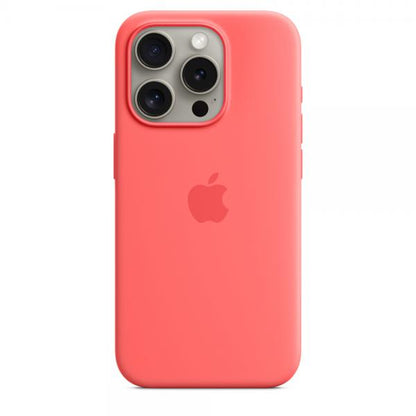 IPHONE 15 PRO SILICONE CASE WITH MAGSAFE - GUAVA