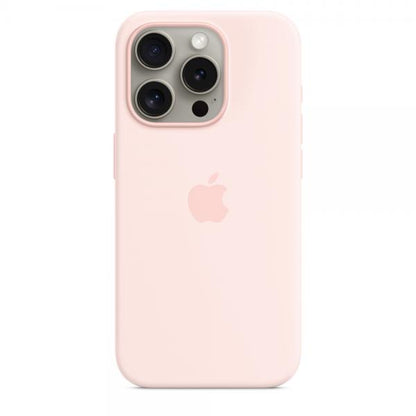 Custodia in Silicone per iPhone 15 Pro con MagSafe - Rosa Chiaro