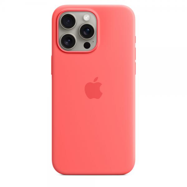 IPHONE 15 PRO MAX SILICONE CASE WITH MAGSAFE - GUAVA