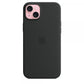 Custodia in Silicone per iPhone 15 Plus con MagSafe - Nero