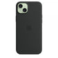 Custodia in Silicone per iPhone 15 Plus con MagSafe - Nero