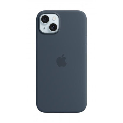 Custodia in Silicone per iPhone 15 Plus con MagSafe - Blu Tempesta