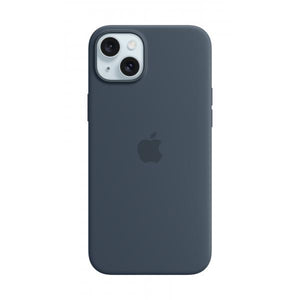 Custodia in Silicone per iPhone 15 Plus con MagSafe - Blu Tempesta