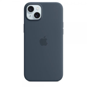 IPHONE 15 PLUS SILICONE CASE WITH MAGSAFE - STORM BLUE