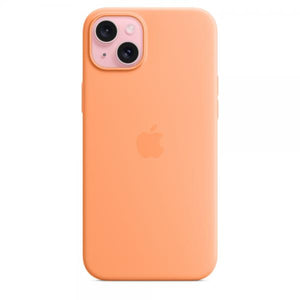 Custodia in Silicone per iPhone 15 Plus con MagSafe - Sorbetto all'Arancia