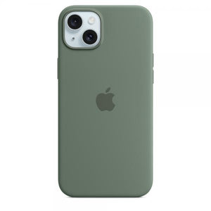 Custodia in Silicone per iPhone 15 Plus con MagSafe - Verde Cipresso