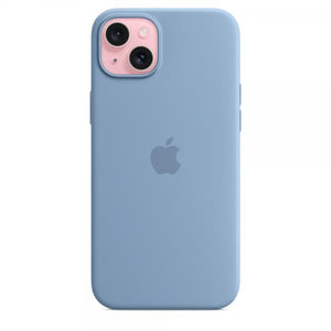 IPHONE 15 PLUS SILICONE CASE WITH MAGSAFE - WINTER BLUE