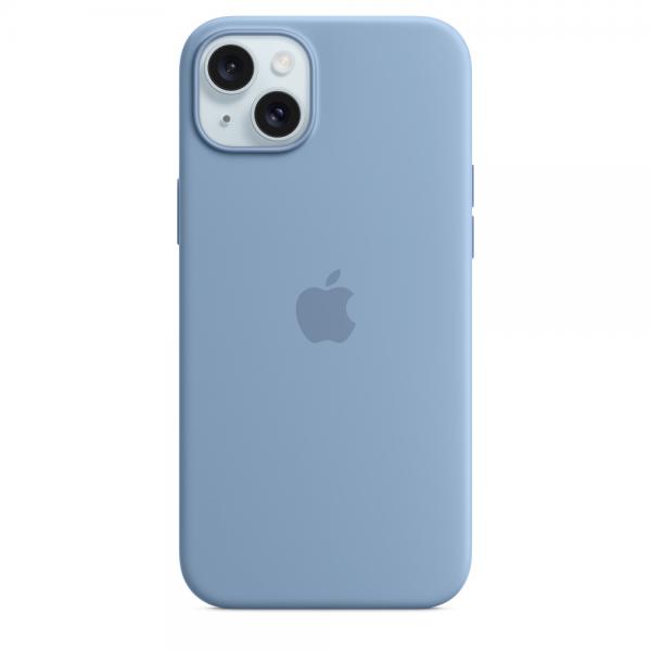 Custodia in Silicone per iPhone 15 Plus con MagSafe - Blu Invernale