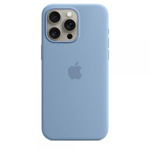 Custodia in Silicone per iPhone 15 Pro Max con MagSafe - Blu Invernale