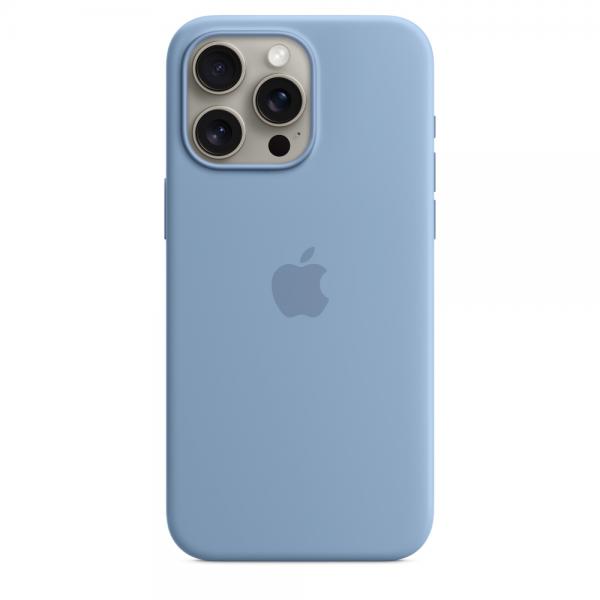 IPHONE 15 PRO MAX SILICONE CASE WITH MAGSAFE - WINTER BLUE