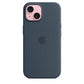 IPHONE 15 SILICONE CASE WITH MAGSAFE - STORM BLUE