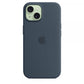 IPHONE 15 SILICONE CASE WITH MAGSAFE - STORM BLUE