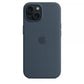 IPHONE 15 SILICONE CASE WITH MAGSAFE - STORM BLUE