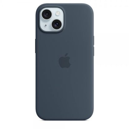 Custodia in Silicone per iPhone 15 con MagSafe - Blu Tempesta