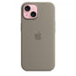 Custodia in Silicone per iPhone 15 con MagSafe - Grigio Argilla