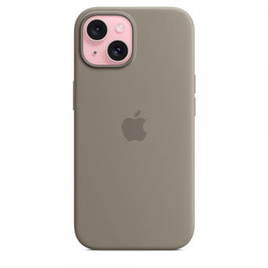 Custodia in Silicone per iPhone 15 con MagSafe - Grigio Argilla