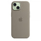 Custodia in Silicone per iPhone 15 con MagSafe - Grigio Argilla
