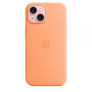 Custodia in Silicone per iPhone 15 con MagSafe - Sorbetto all'Arancia