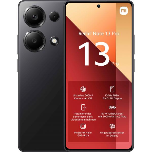 XIAOMI REDMI NOTE 13 PRO 256GB 8GB RAM 4G MIDNIGHT BLACK EU