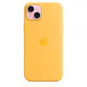 Custodia in Silicone per iPhone 15 Plus con MagSafe - Arancione