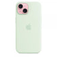 Custodia in Silicone per iPhone 15 con MagSafe - Menta Fredda
