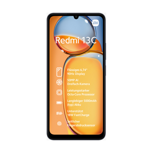 XIAOMI REDMI 13C 128GB 4GB RAM 5G DUAL SIM BLACK ITALY OEM