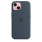 Custodia in Silicone per iPhone 15 con MagSafe - Blu Tempesta