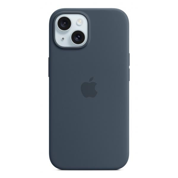 Custodia in Silicone per iPhone 15 con MagSafe - Blu Tempesta