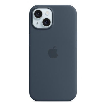 Custodia in Silicone per iPhone 15 con MagSafe - Blu Tempesta