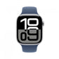 Apple Watch Series 10 GPS + Cellular 46mm Silver Aluminium Case with Denim Sport Band - M/L