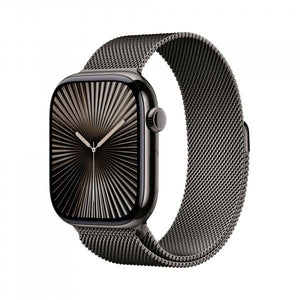 Apple Watch Series 10 GPS + Cellular 46mm Slate Titanium Case with Slate Milanese Loop - S/M