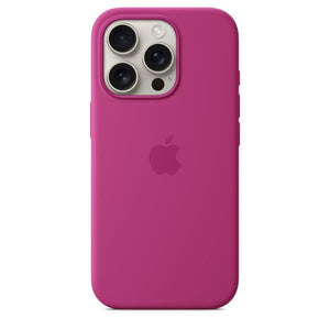 Custodia in Silicone per iPhone 16 Pro con MagSafe - Fucsia