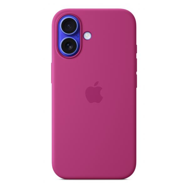 Custodia in Silicone per iPhone 16 con MagSafe - Fucsia