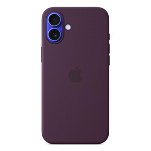 Custodia in Silicone per iPhone 16 Plus con MagSafe - Prugna
