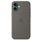 Custodia in Silicone per iPhone 16 Plus con MagSafe - Grigio Pietra
