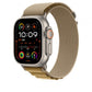 49mm Tan AlpineLoop -Medium - Natural Titanium Finish